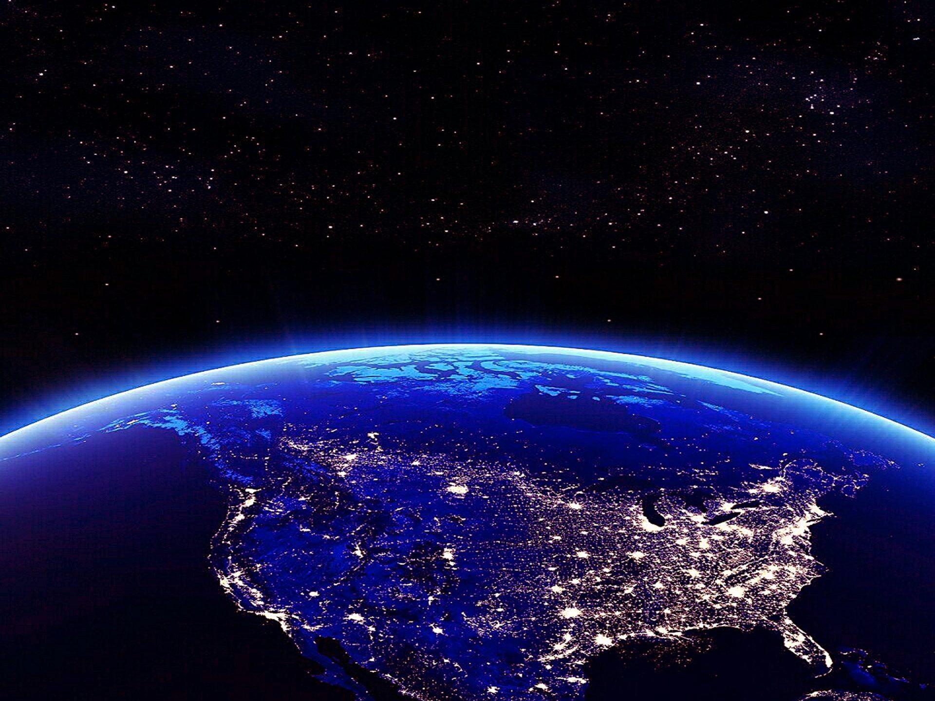 Earth North America In The Night From Space 4k Wallpaper For