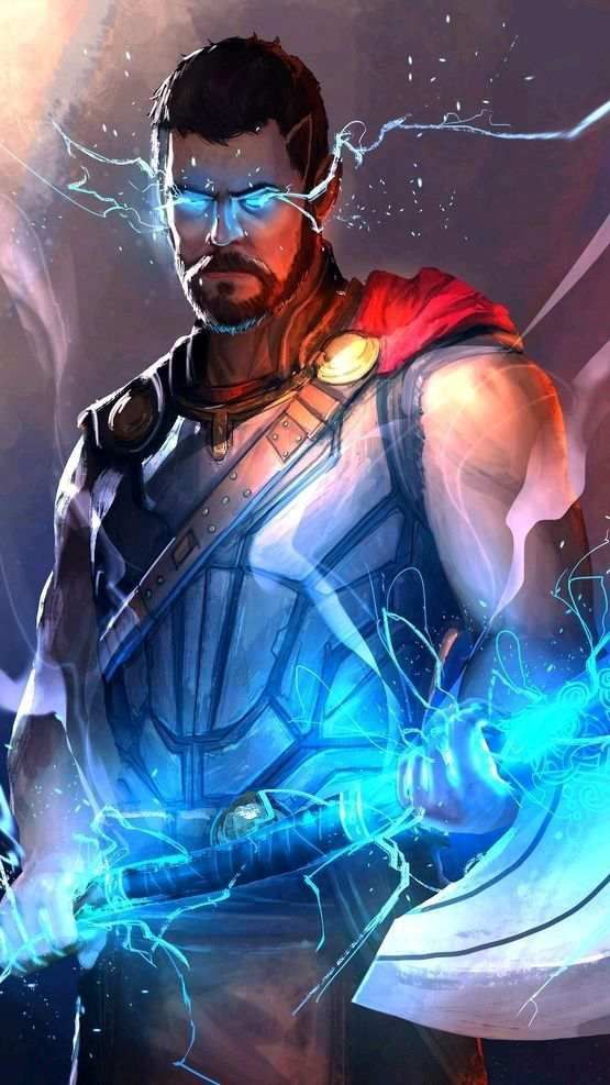 Download Thor Superhero Stormbreaker With Thunders Wallpaper | Wallpapers .com
