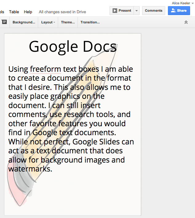 Create A Background Image Or Watermark On Google Doc