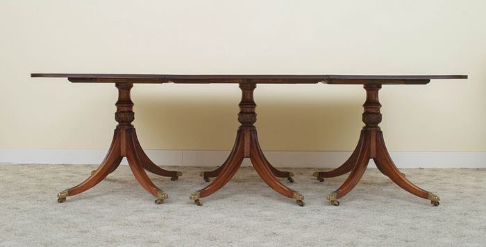 Table Legs Quickhomedesign Triple Pedestal Dining Room