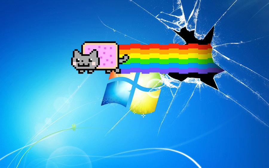 Nyan Cat Broken Desktop Wallpaper By Daniel10alien