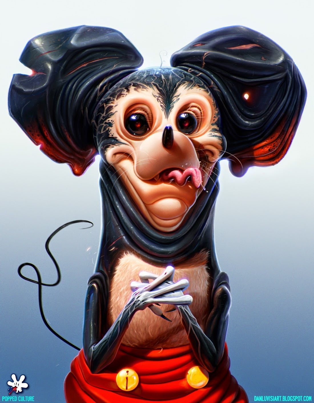 Mickey Mouse Figurine Robot Disney Horror Artwork HD Wallpaper