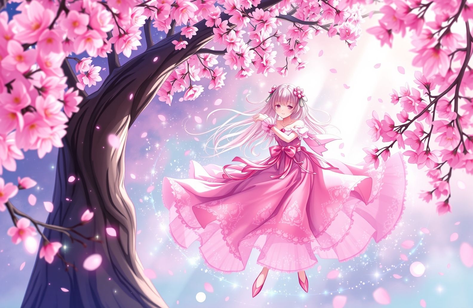 Pink Anime Wallpaper