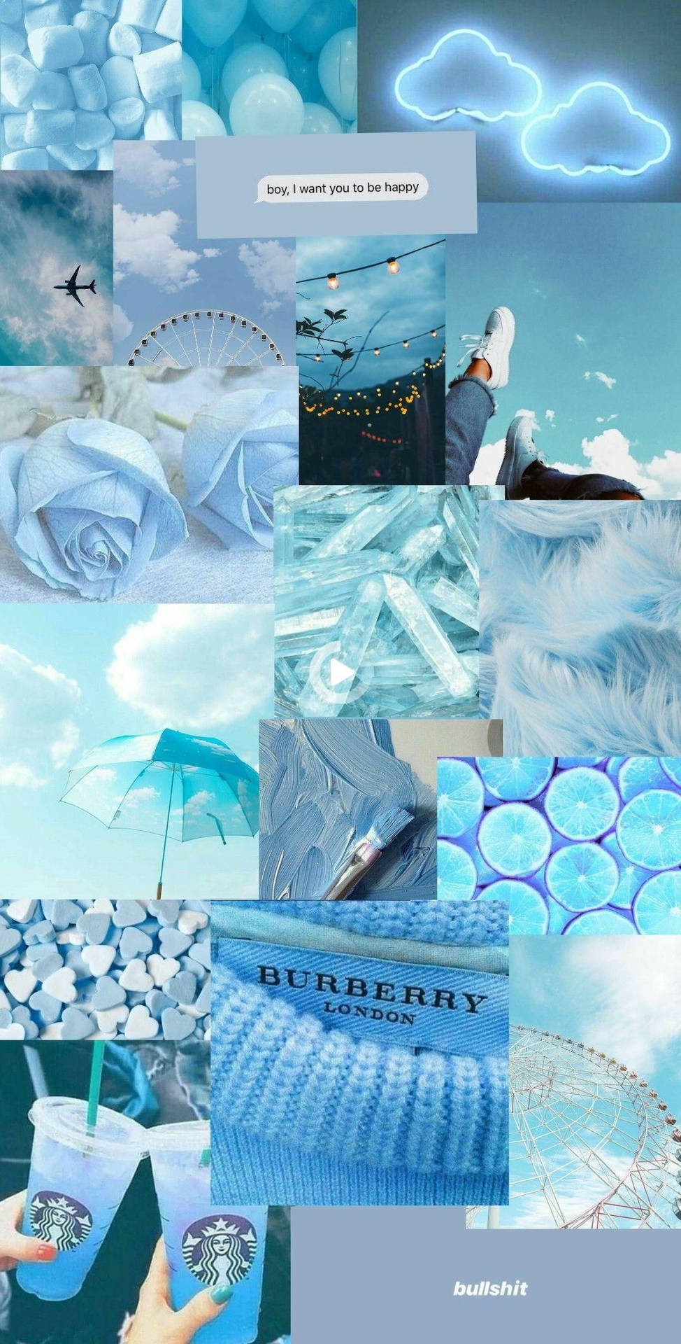 Pastel Blue Aesthetic iPhone Wallpaper