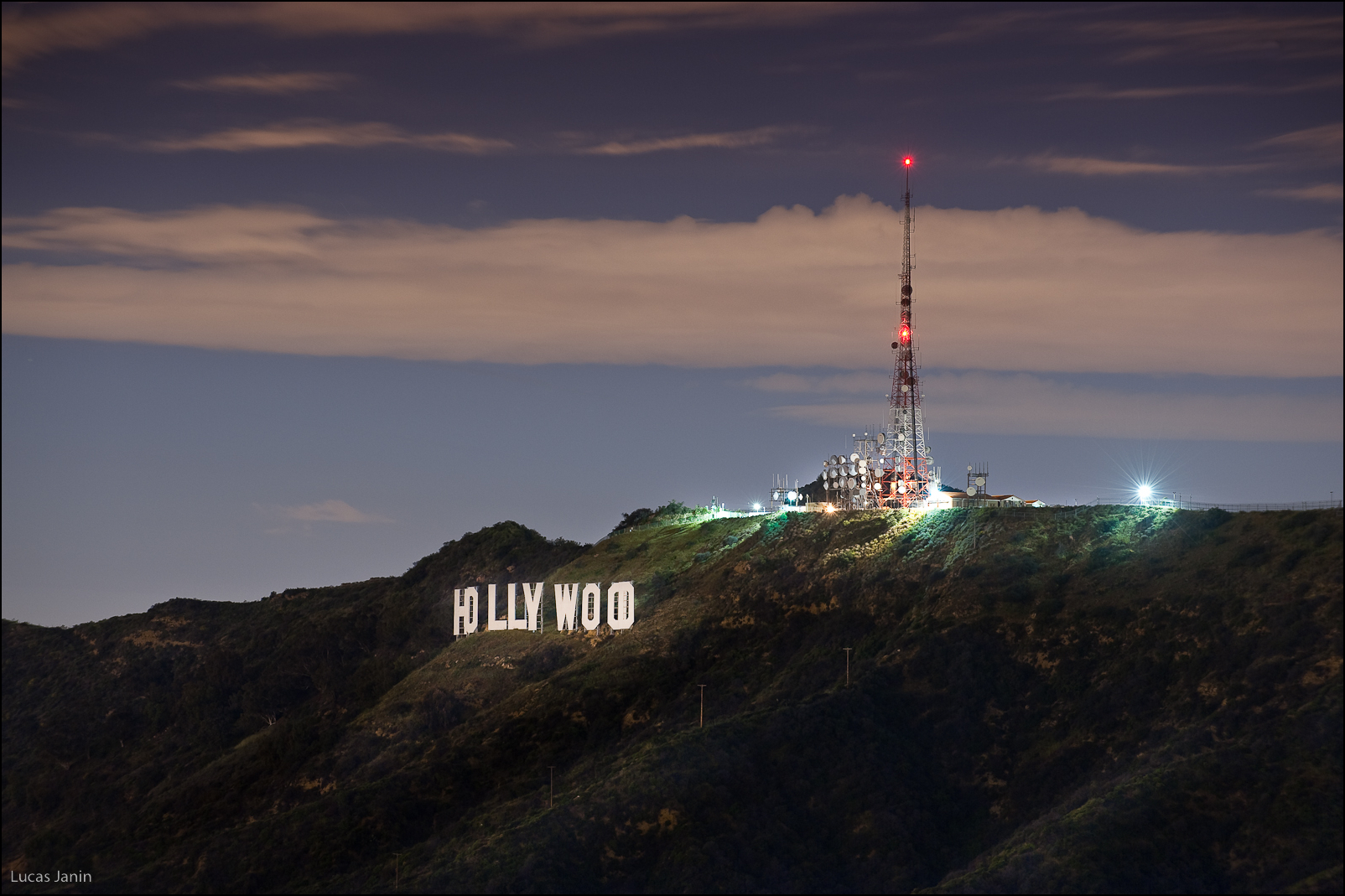 Hollywood Sign By Night Wallpaper Billgate Revelwallpaper