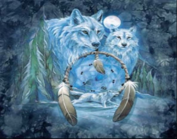 Wolf Dreamcatcher Art Dreamcatcher wolves rug