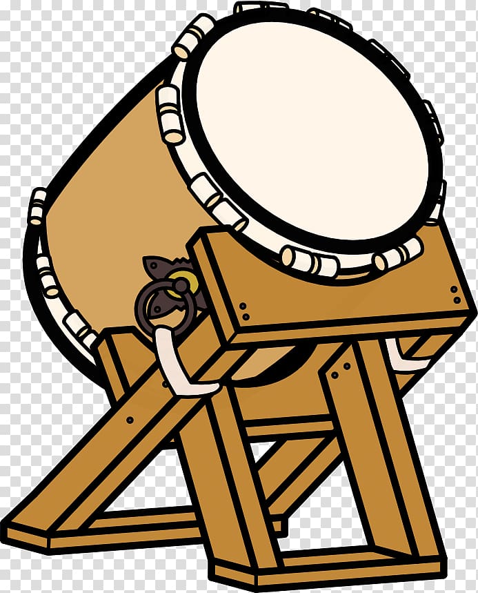 Brown And White Traditional Drum Illustration Taiko Drawing