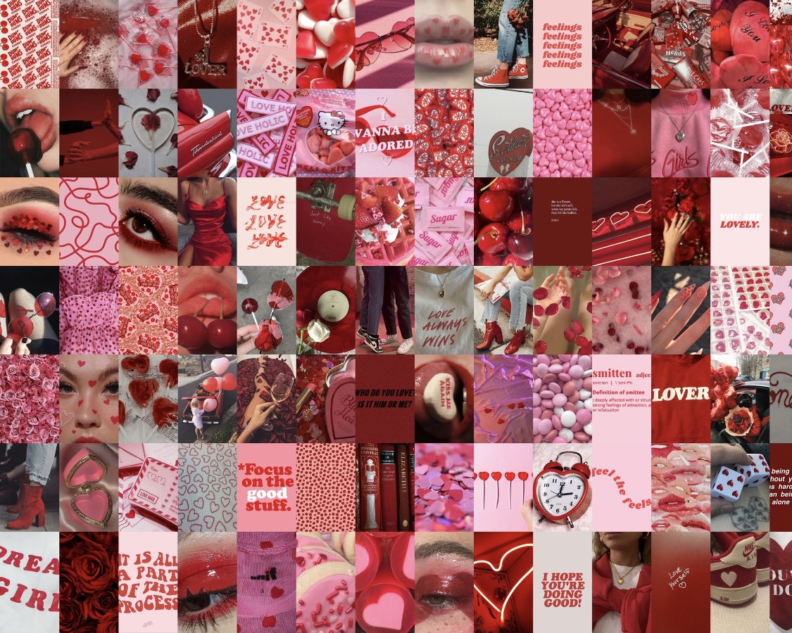 Lovecore Wall Collage Kit Valentines Day Collage Kit Red Etsy Canada