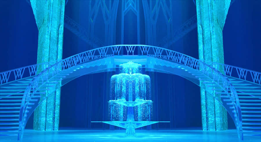 Frozen Castle Background Wallpaper