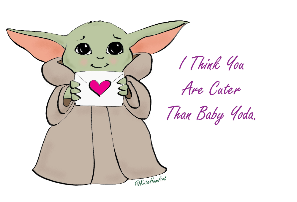 Baby Yoda FREE Printable Valentines Day Cards for you