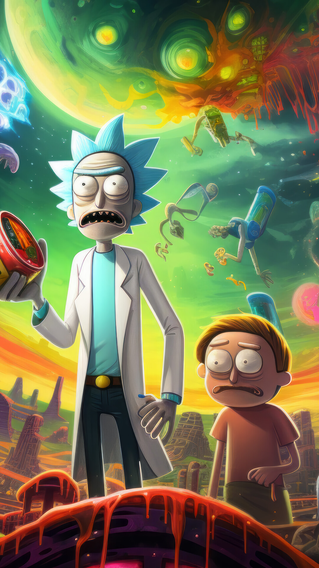 Rick And Morty Art 4k Wallpaper