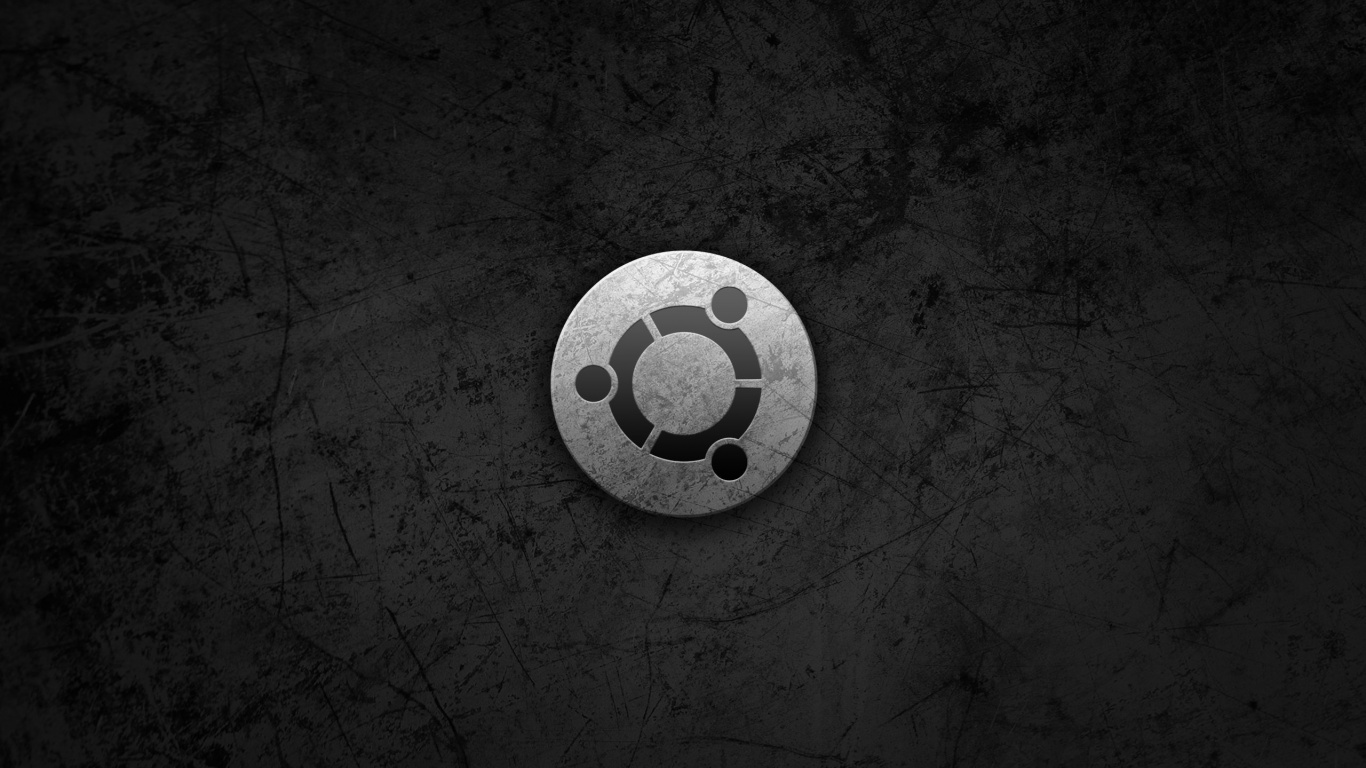 Tags logo black and white gray brand Circular grunge ubuntu 1366x768