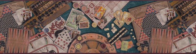 Game Room Casino Poker Wallpaper Border Gl102672