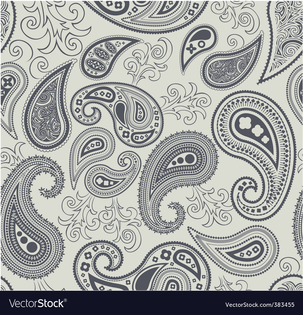 Paisley Wallpaper Pattern Royalty Vector Image