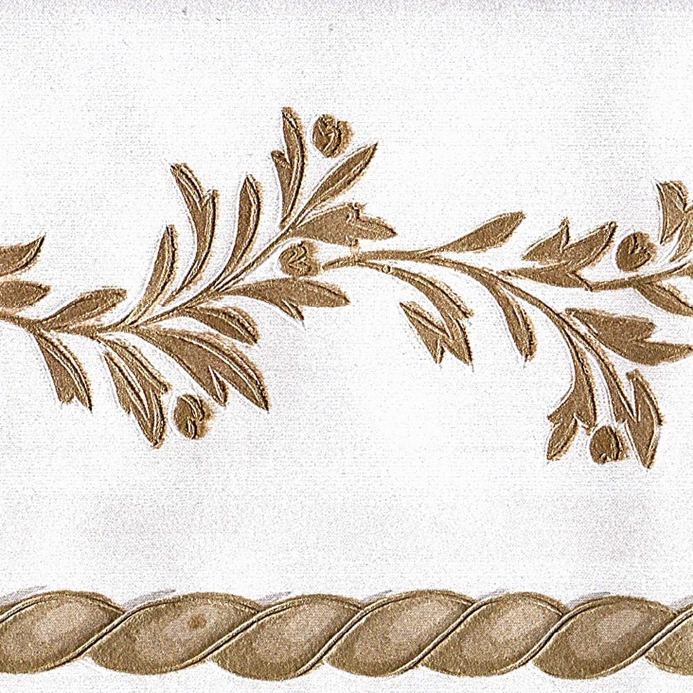 Free download Gold Scrolls on White Satin Only 6 Wallpaper Border CR