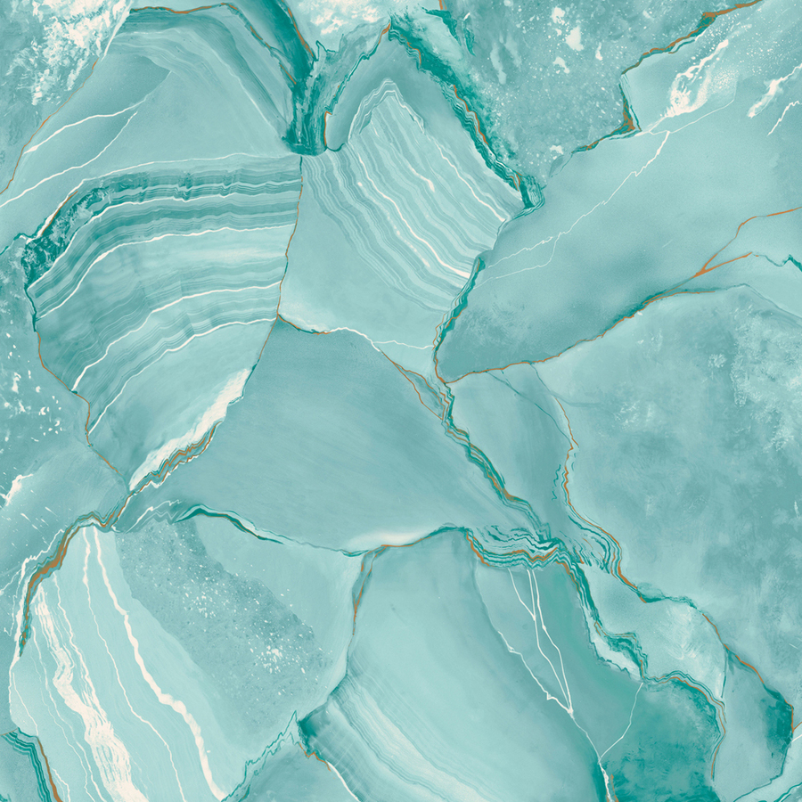 Shop Allen Roth Turquoise Peelable Vinyl Prepasted Wallpaper At