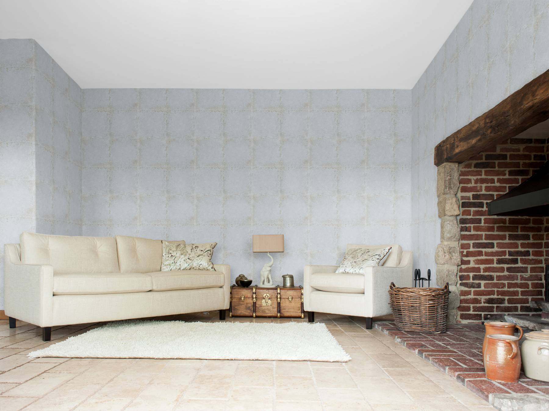 Ashlar Tile Bluestone By Zoffany Wallpaper Brewers Home