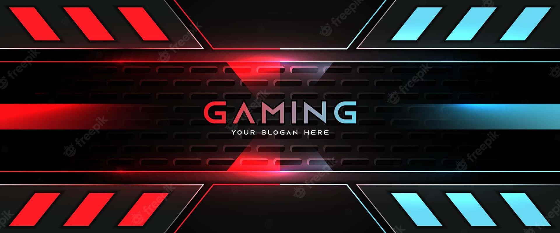 Download Gaming Background With Red And Blue Stripes Wallpaper