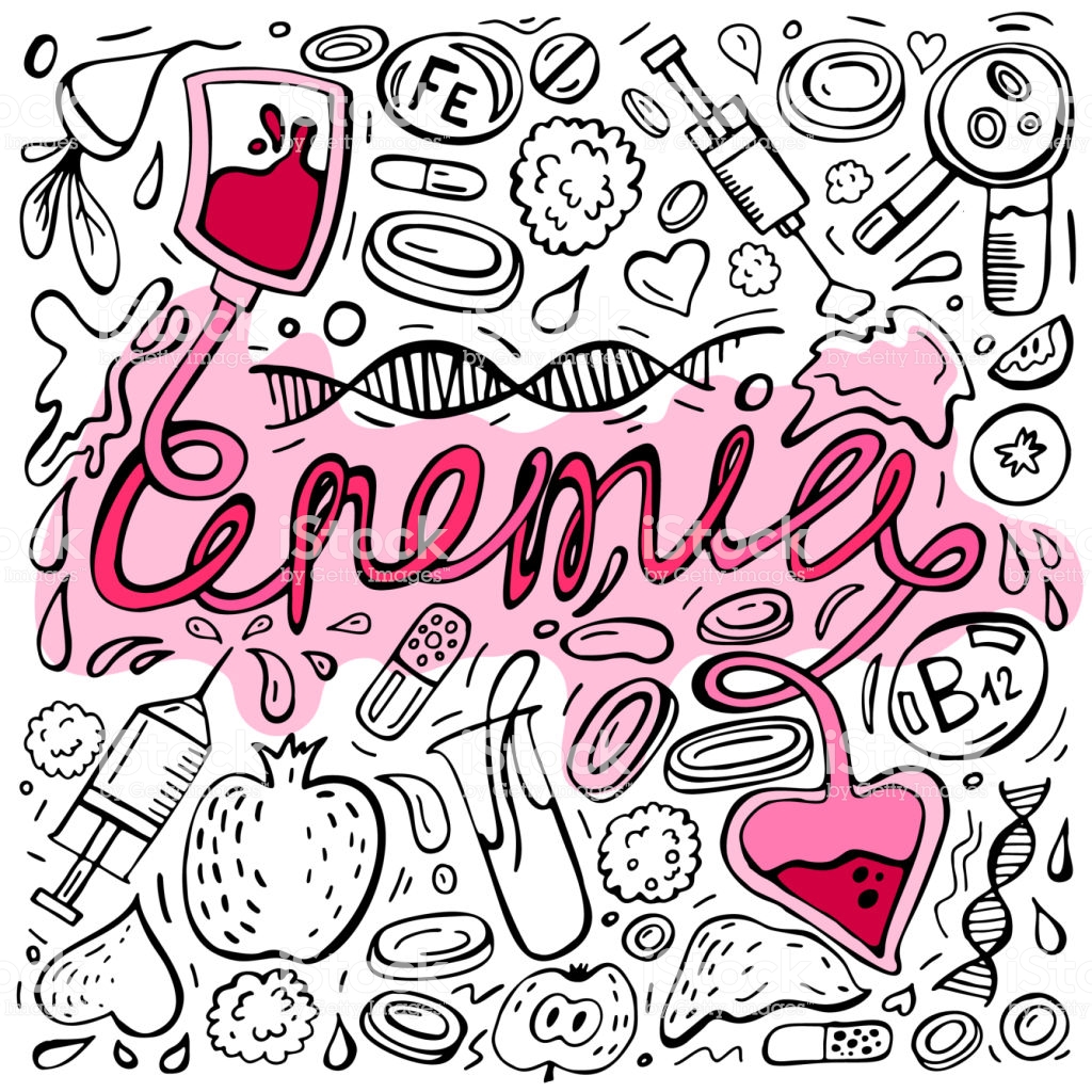 Anemia Doodles Background Stock Vector Art More Image Of
