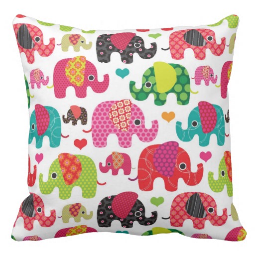 Free download retro elephant kids pattern wallpaper pillows Zazzle ...