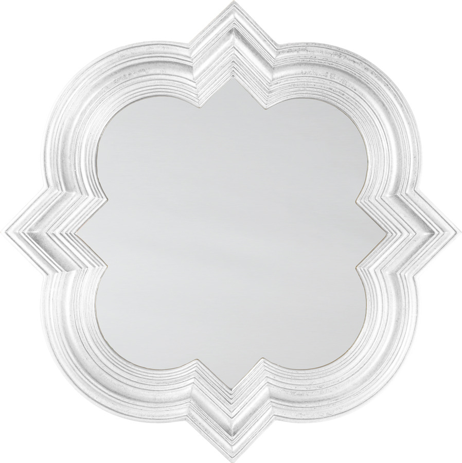 Quatrefoil Mirror In Silver Leaf Finish
