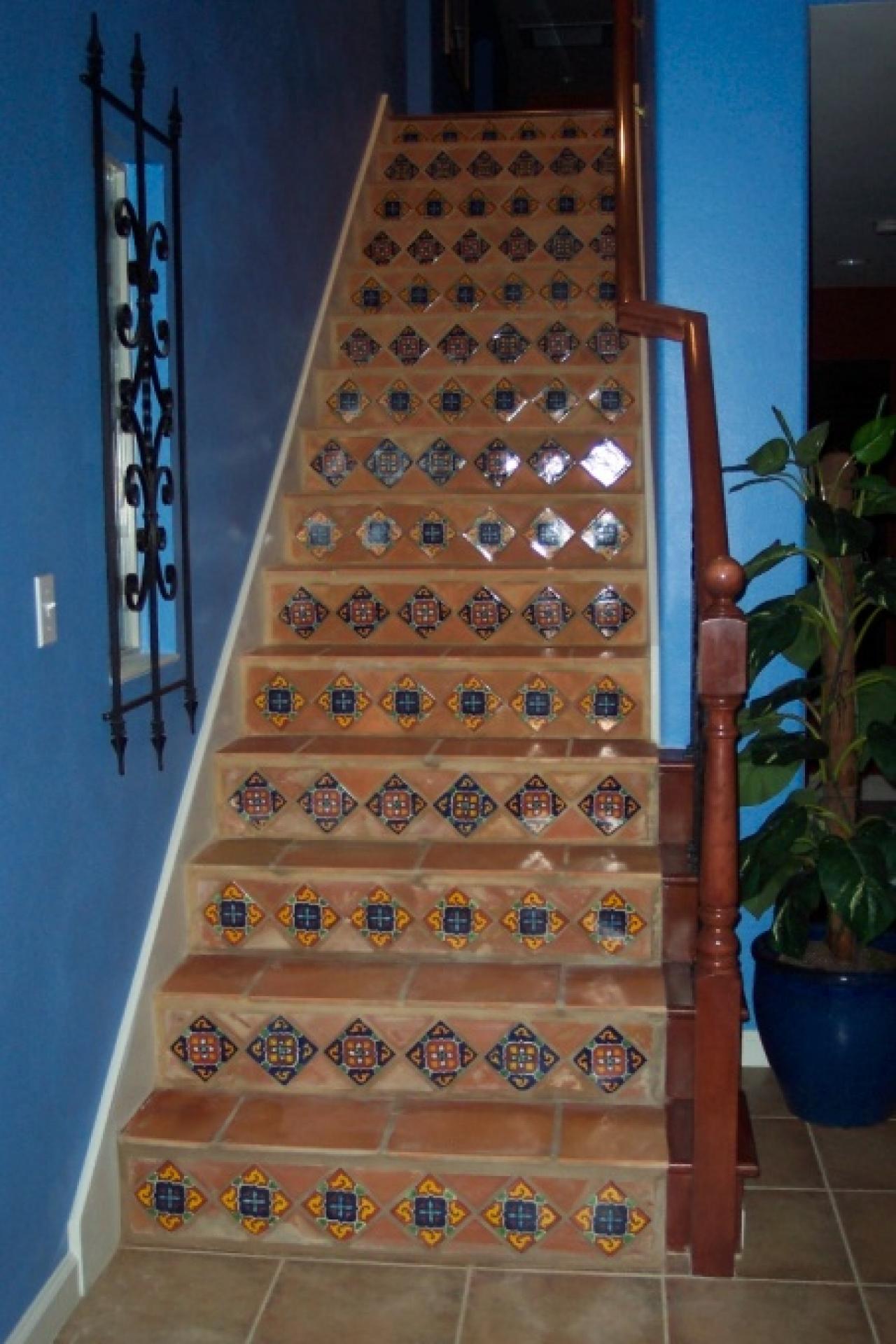 Spanish Tile Stairs The All Staircase Is Ideal For Warm Climate