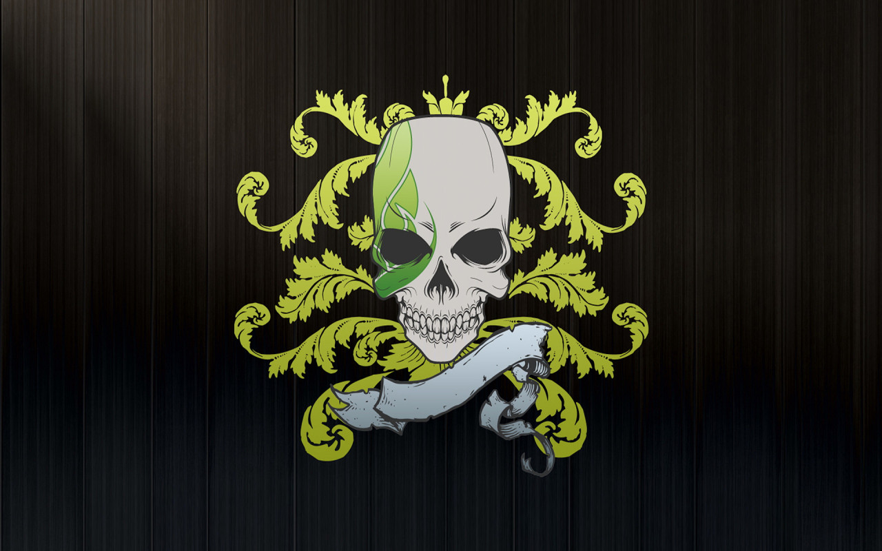 Drawn Wallpaper Vector The Emblem With Skull