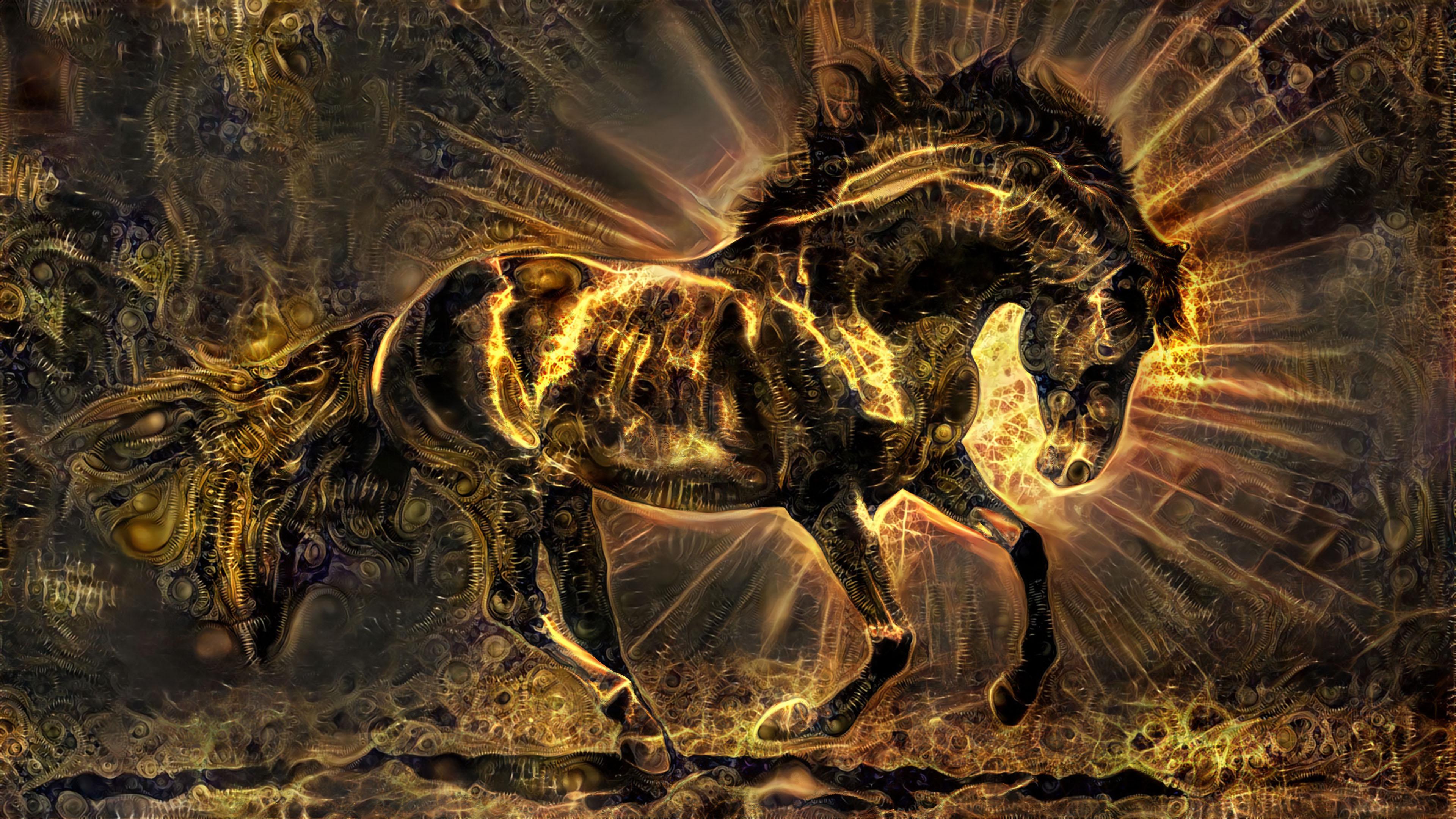 Darkhorse An UHD Wallpaper Deepdream