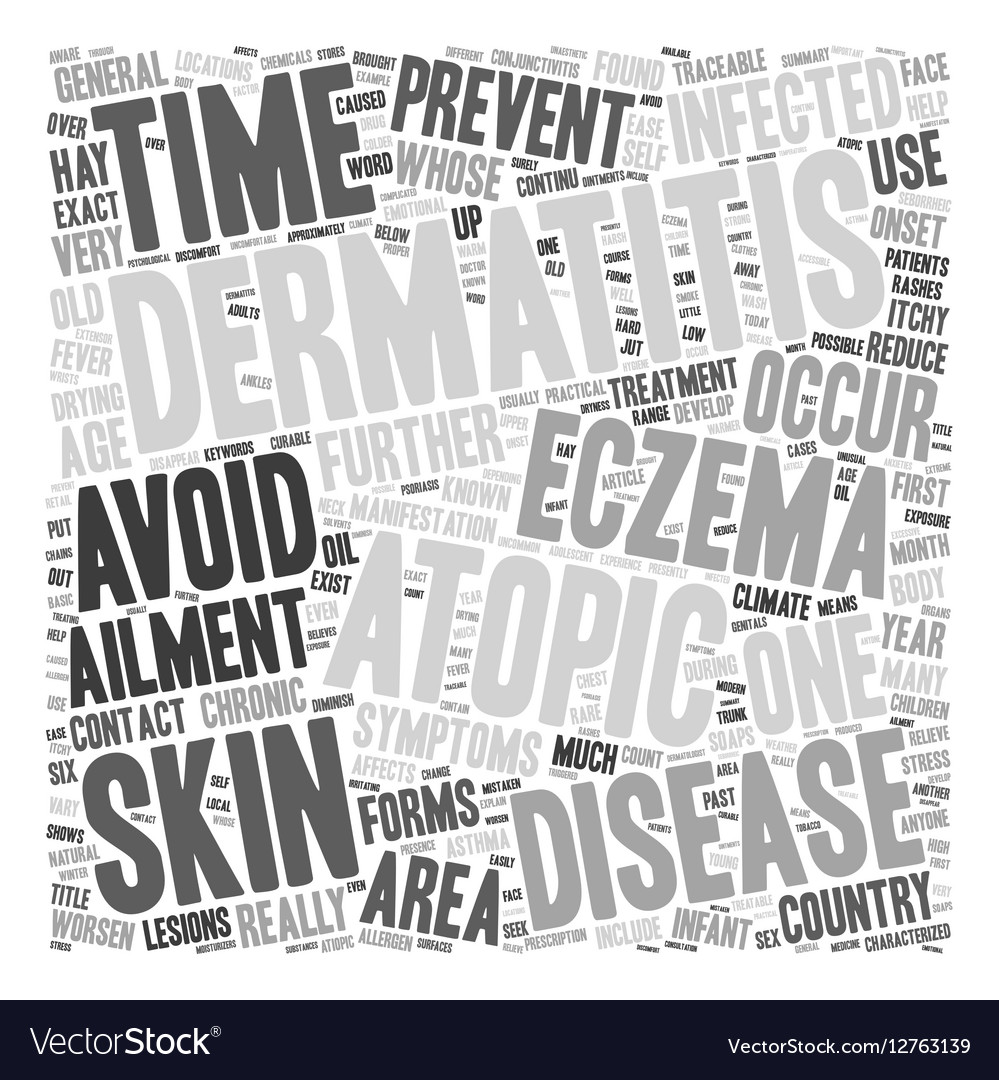 Eczema Or Atopic Dermatitis Anyone Text Background