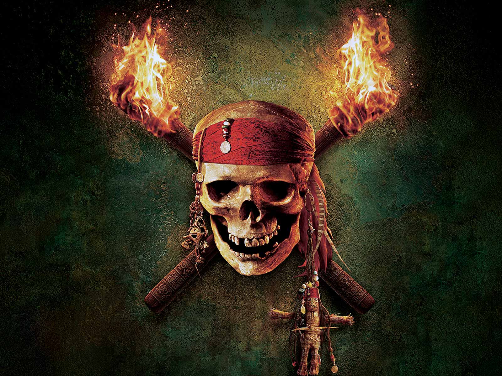Pirate Skull Logo From The Pirates Of Caribbean Movies Wallpaper