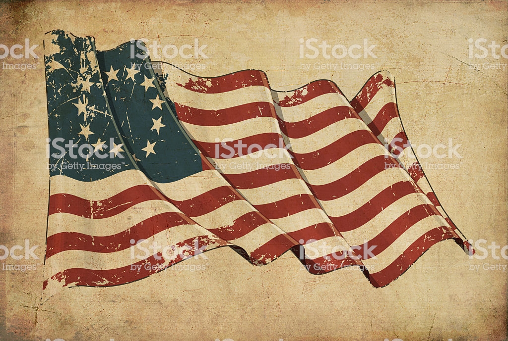 Usa B Ross Grunge Flag Textured Background Wallpaper Stock