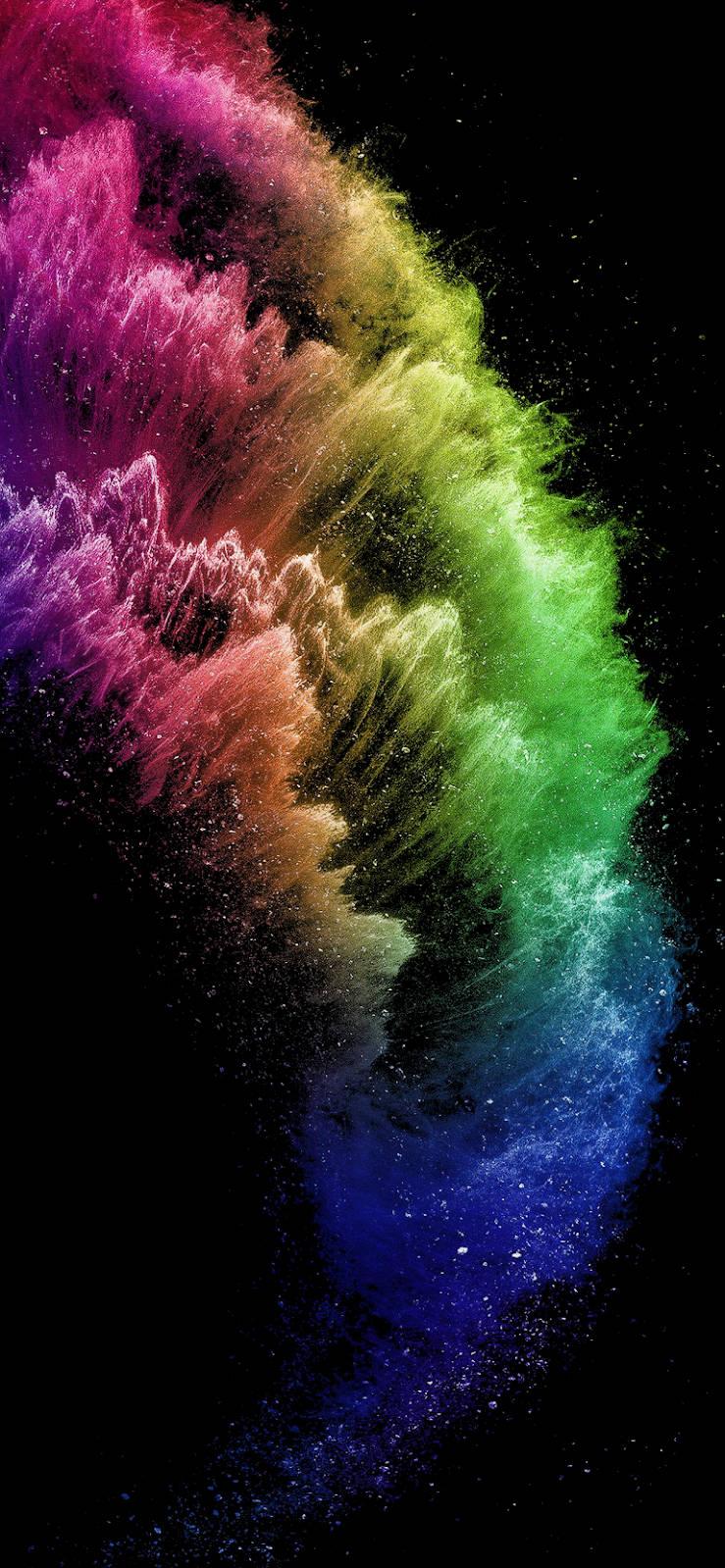 Download Iphone Xs Max Oled Colorful 3d Smoke Wallpaper