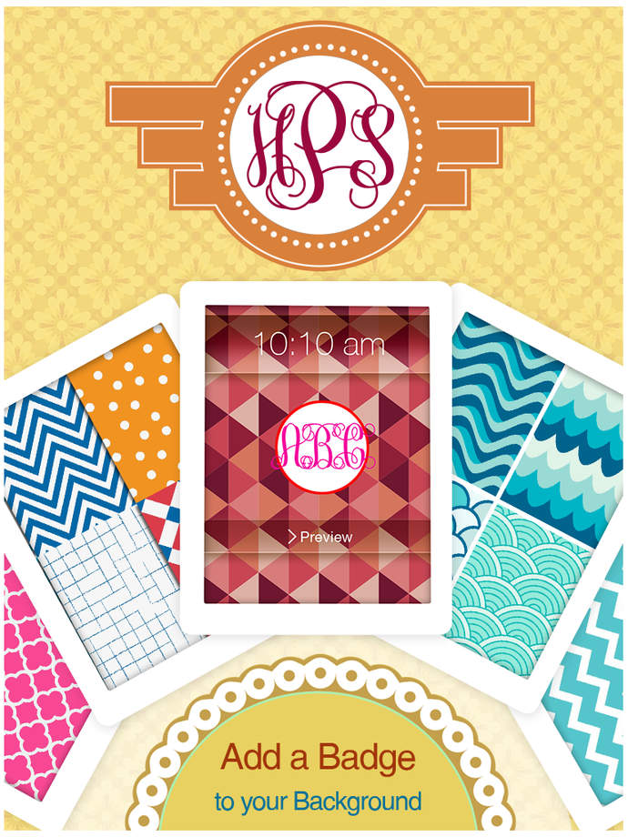 Wallpaper Maker Create Your Own Chevron Initials Background App