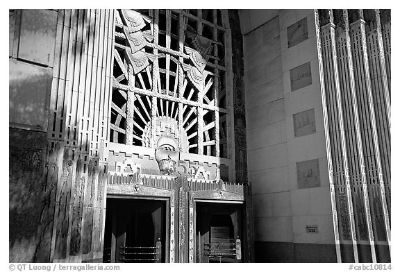 art deco Marine Building entrance Vancouver British Columbia Canada