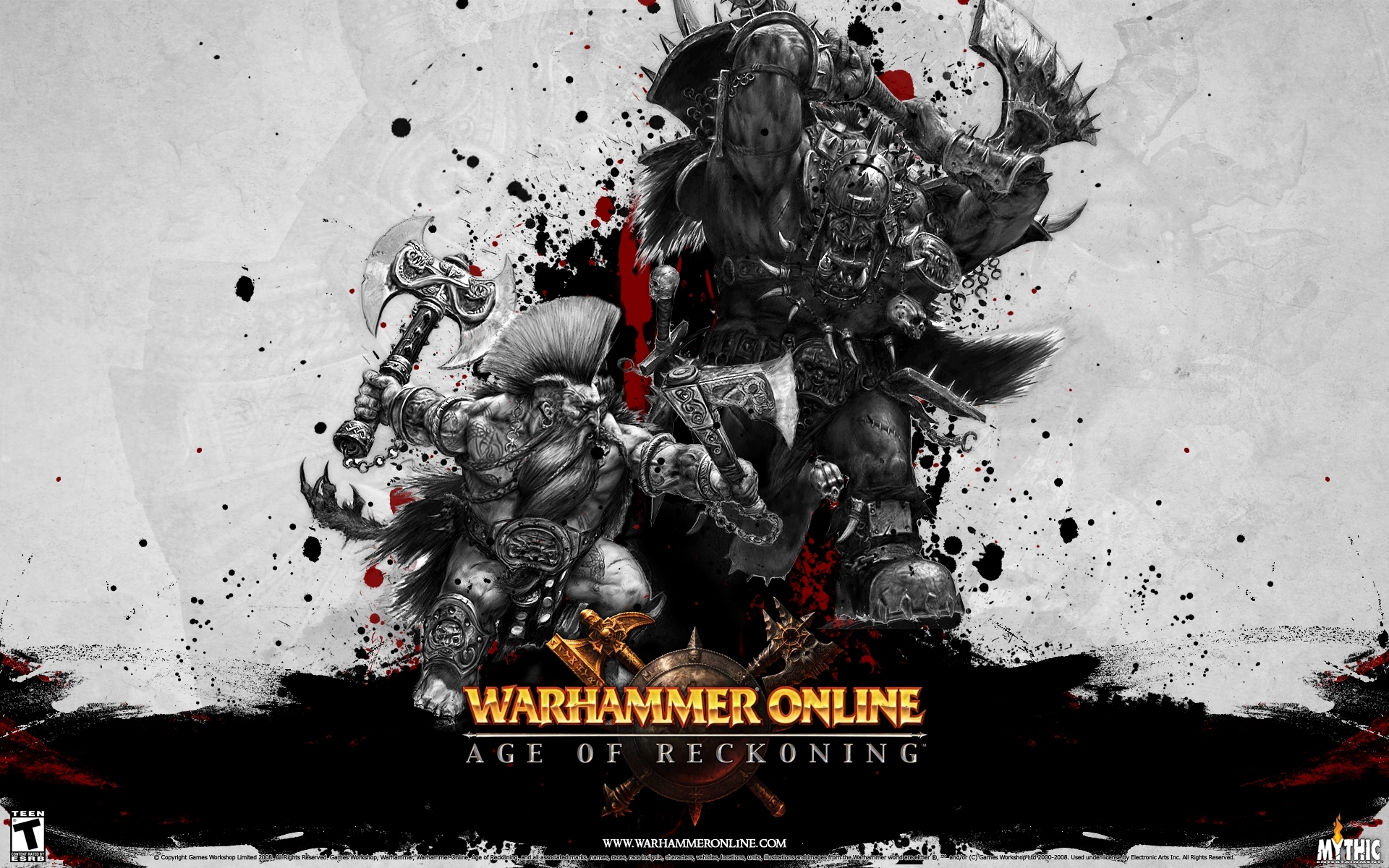 Warhammer Duel Slayer Dwarfs Battles Orcs Mmorpg Wallpaper