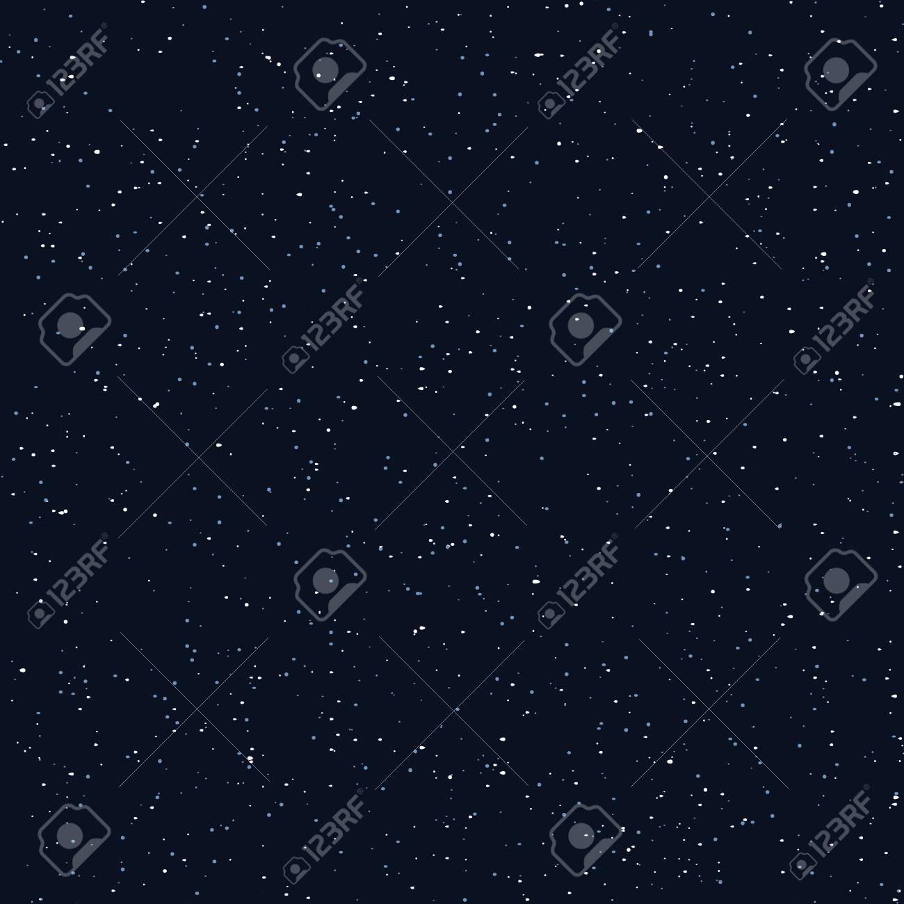 Starry Sky Seamless Pattern Dots In Galaxy And Stars Style