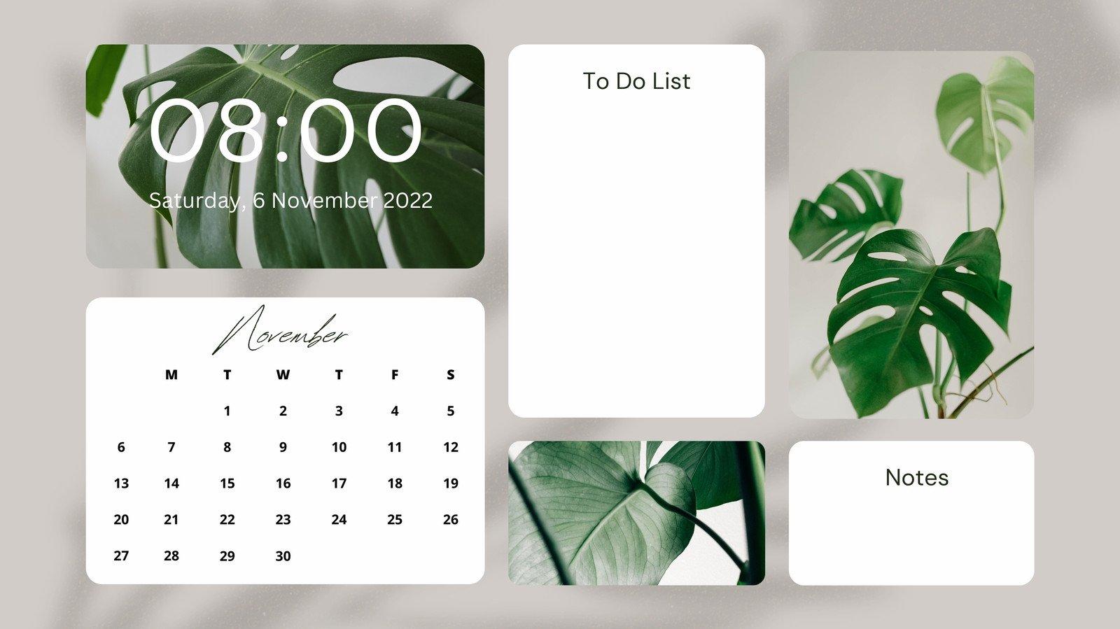 And Customizable Plant Wallpaper Templates