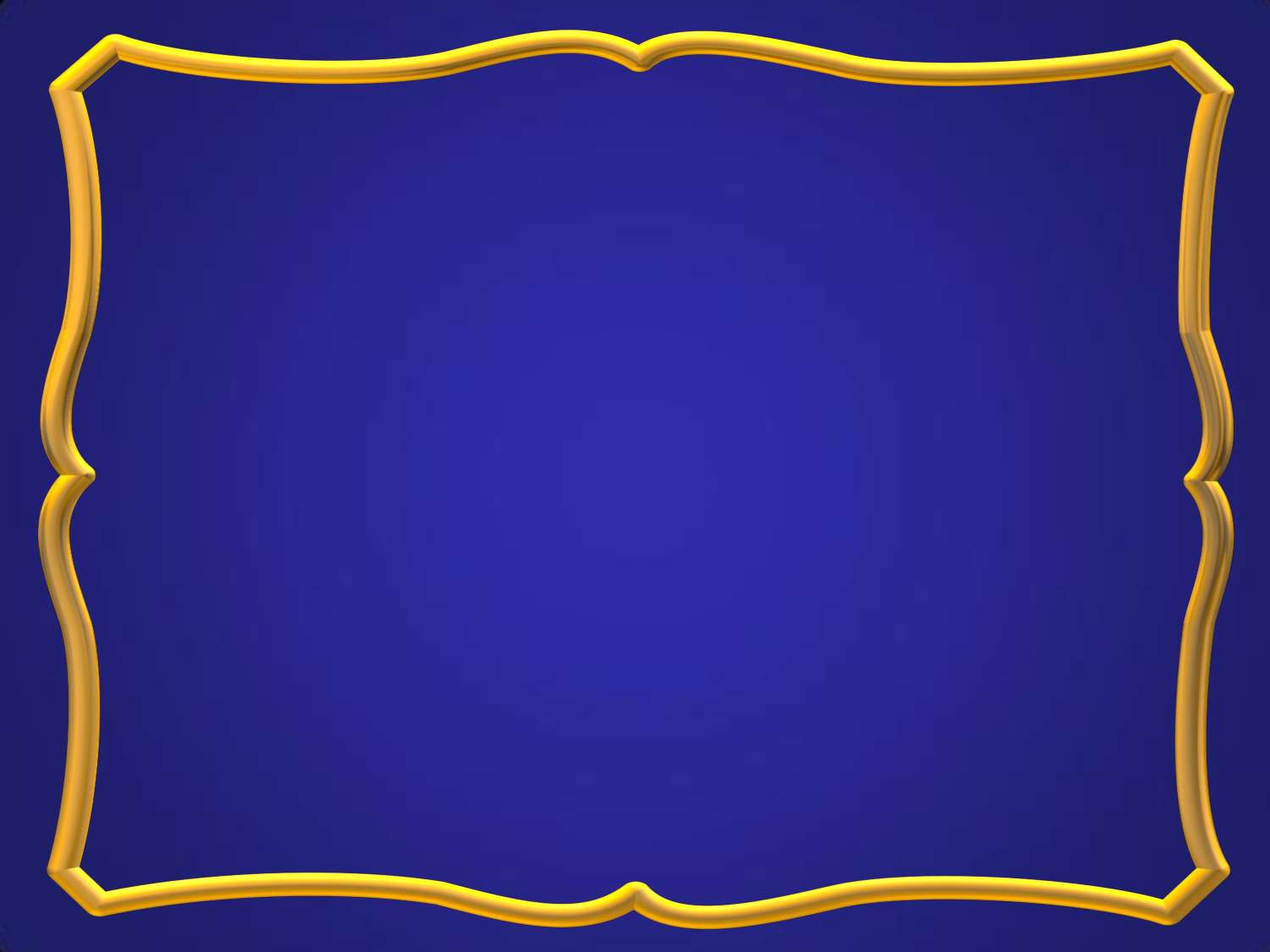 Blue Gold Frame Power Point Background