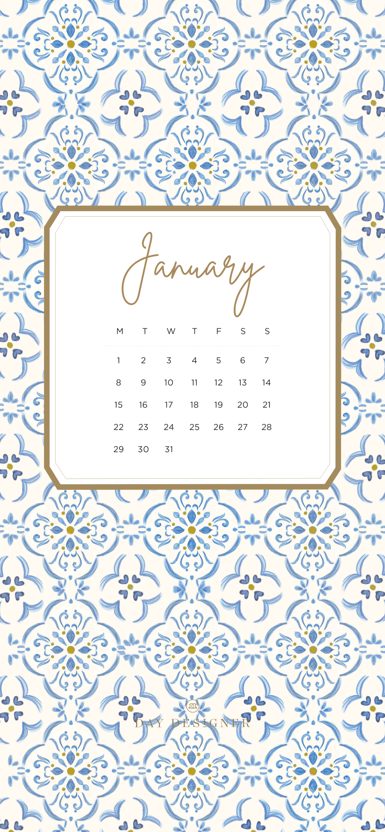 Cute January Calendar 2024 - AnjaHome