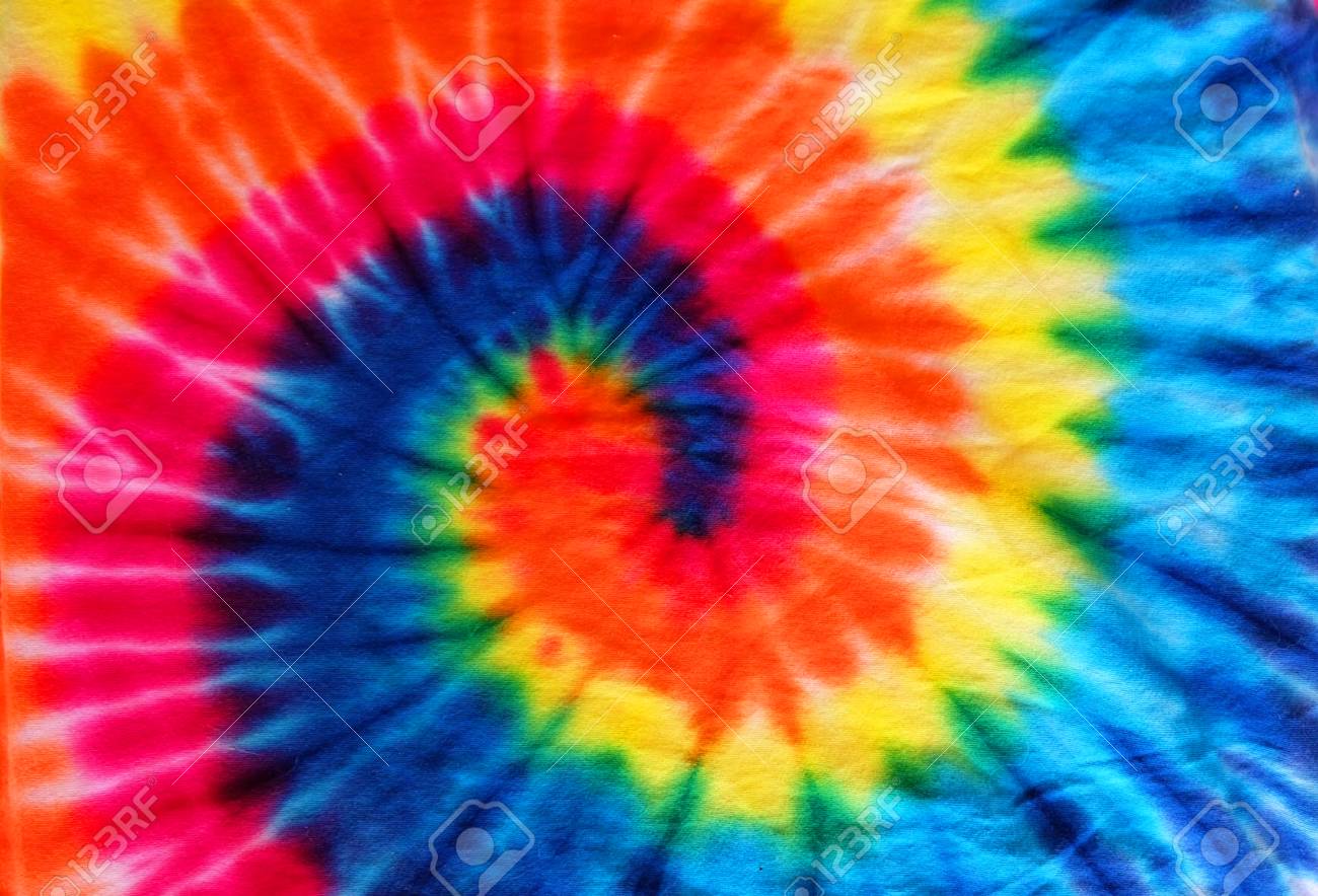 Close Up Tie Dye Fabric Pattern Background Stock Photo Picture