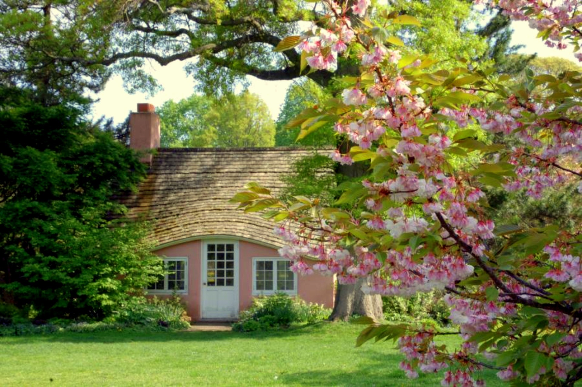 Beautiful Cherry Cottage Wallpaper Widescreen Full HD