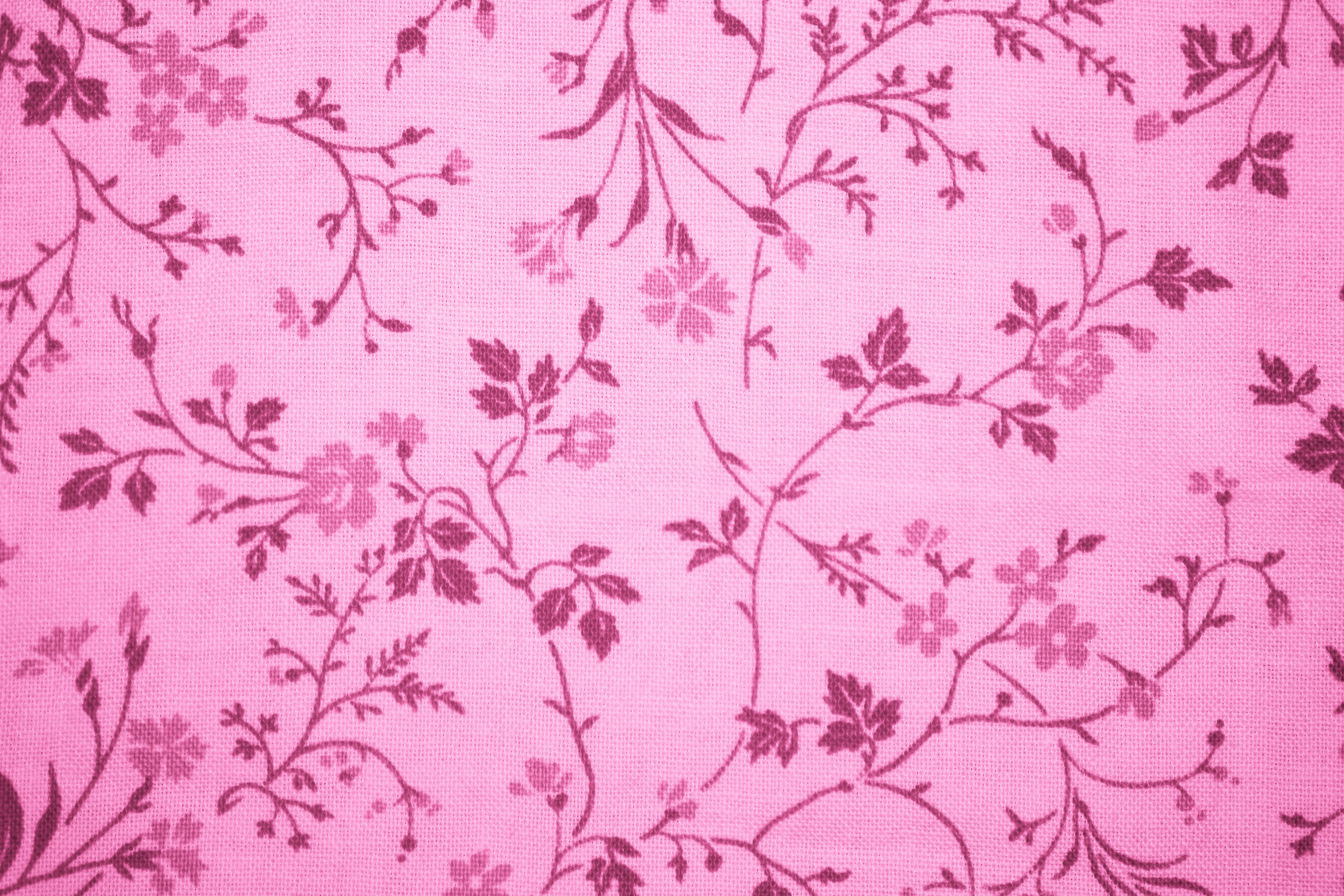 Pink Floral Print Fabric Texture Picture Photograph Photos