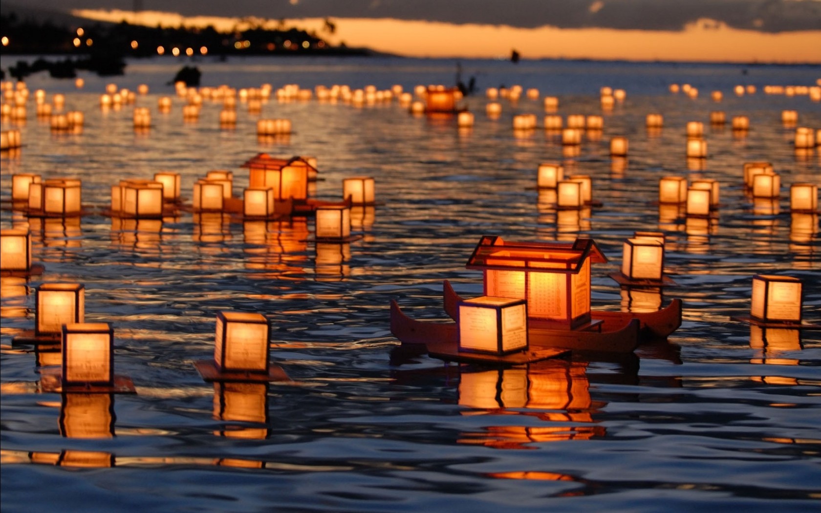 Floating Lanterns Wallpaper