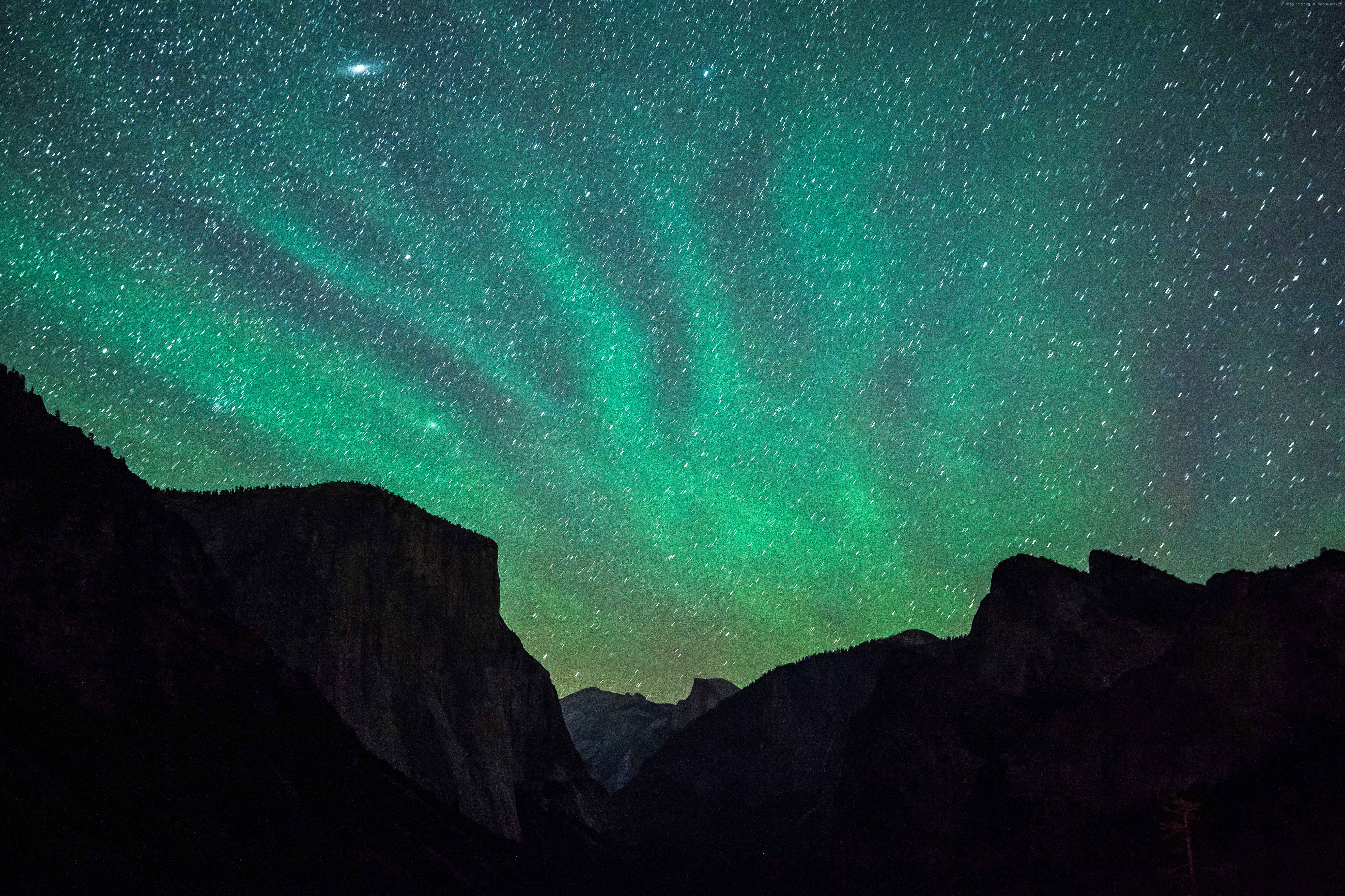Yosemite 5k Wallpaper Milky Way Stars Forest Osx Apple
