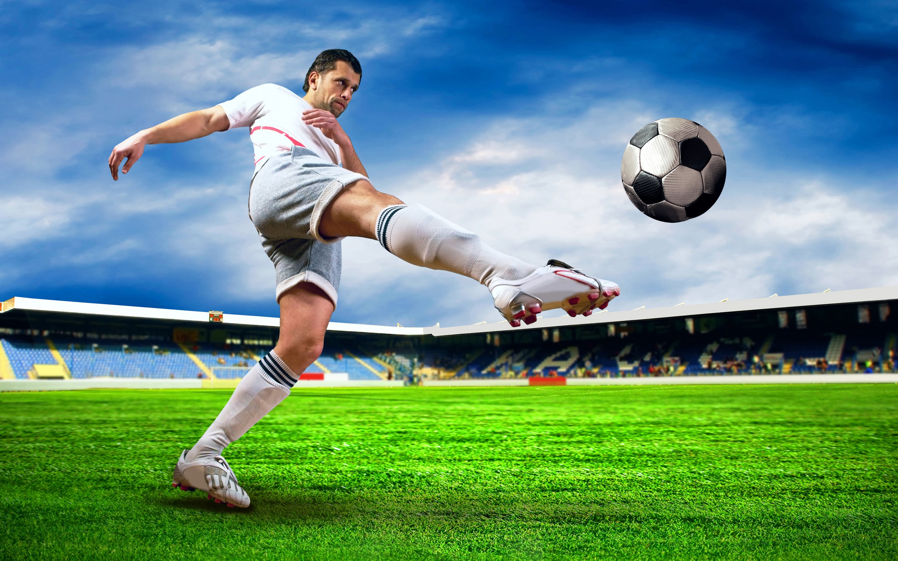 Dynamic Soccer Action Wallpaper