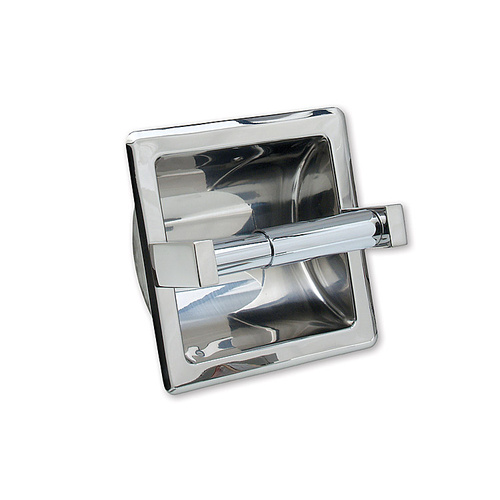Recessed Toilet Paper Dispenser Polished Stainless Steel Harney