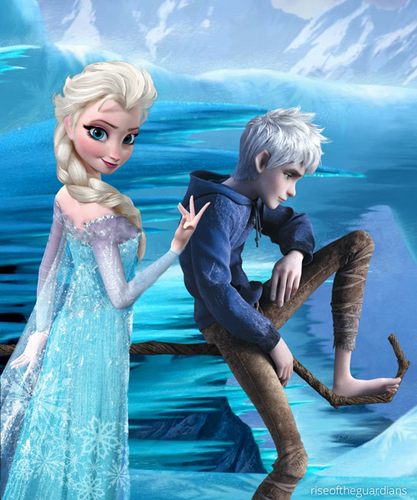 Princess Elsa and Jack Frost   Frozen Fan Art 35801999