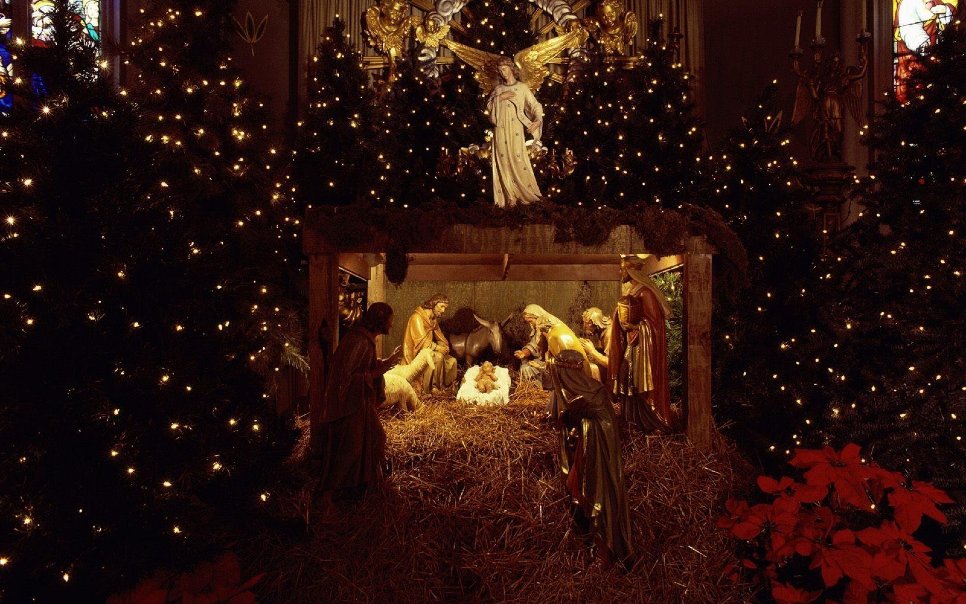 christmas jesus nurseries christmas trees garland holiday people 58889