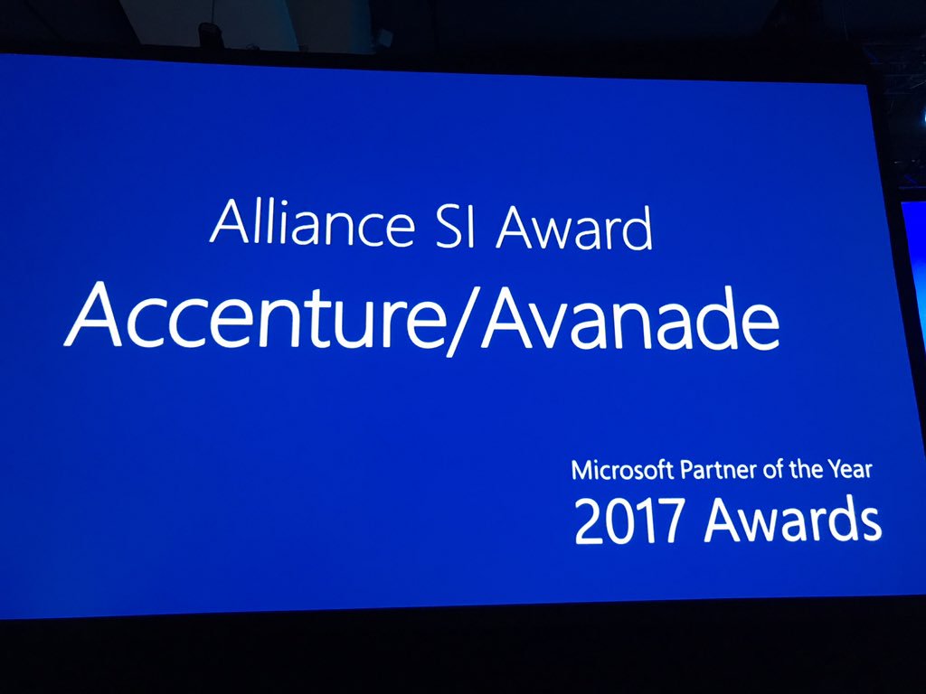 Adam Warby On Well Done To Avanade Accenture Us
