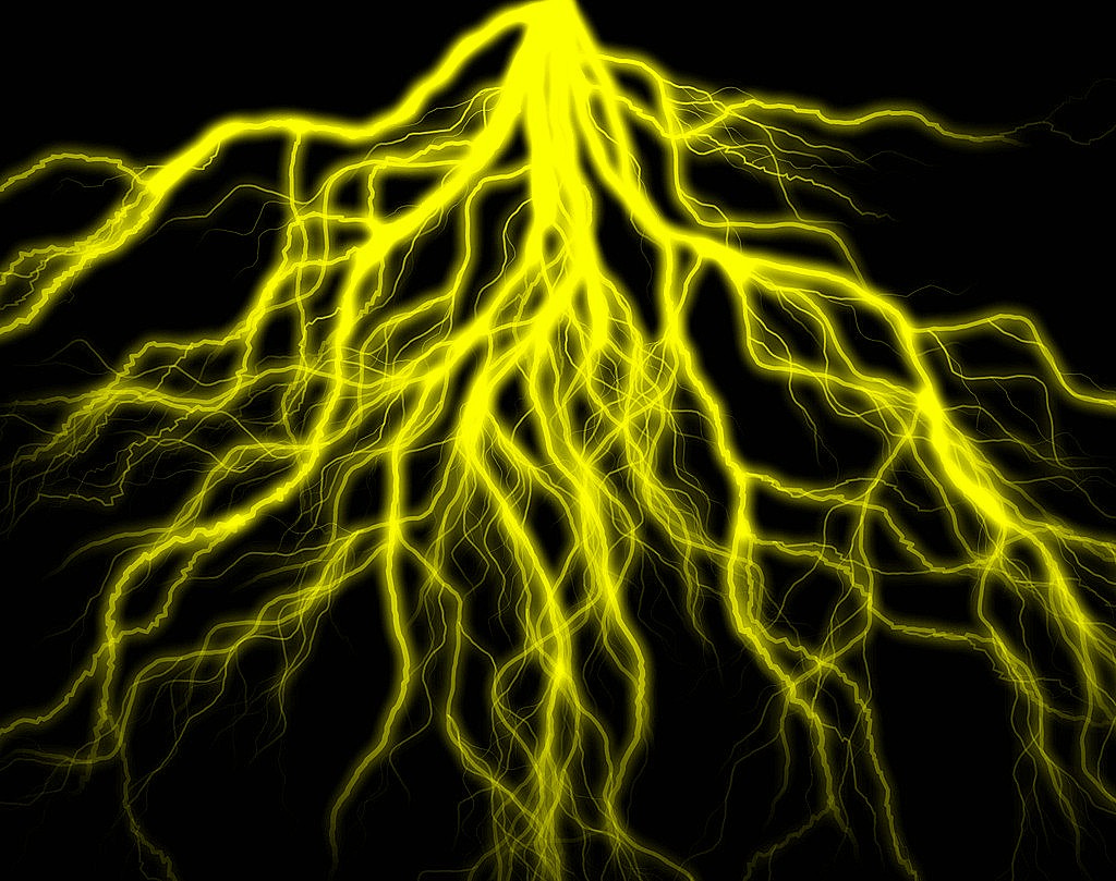 Yellow Lightning Bolt Background